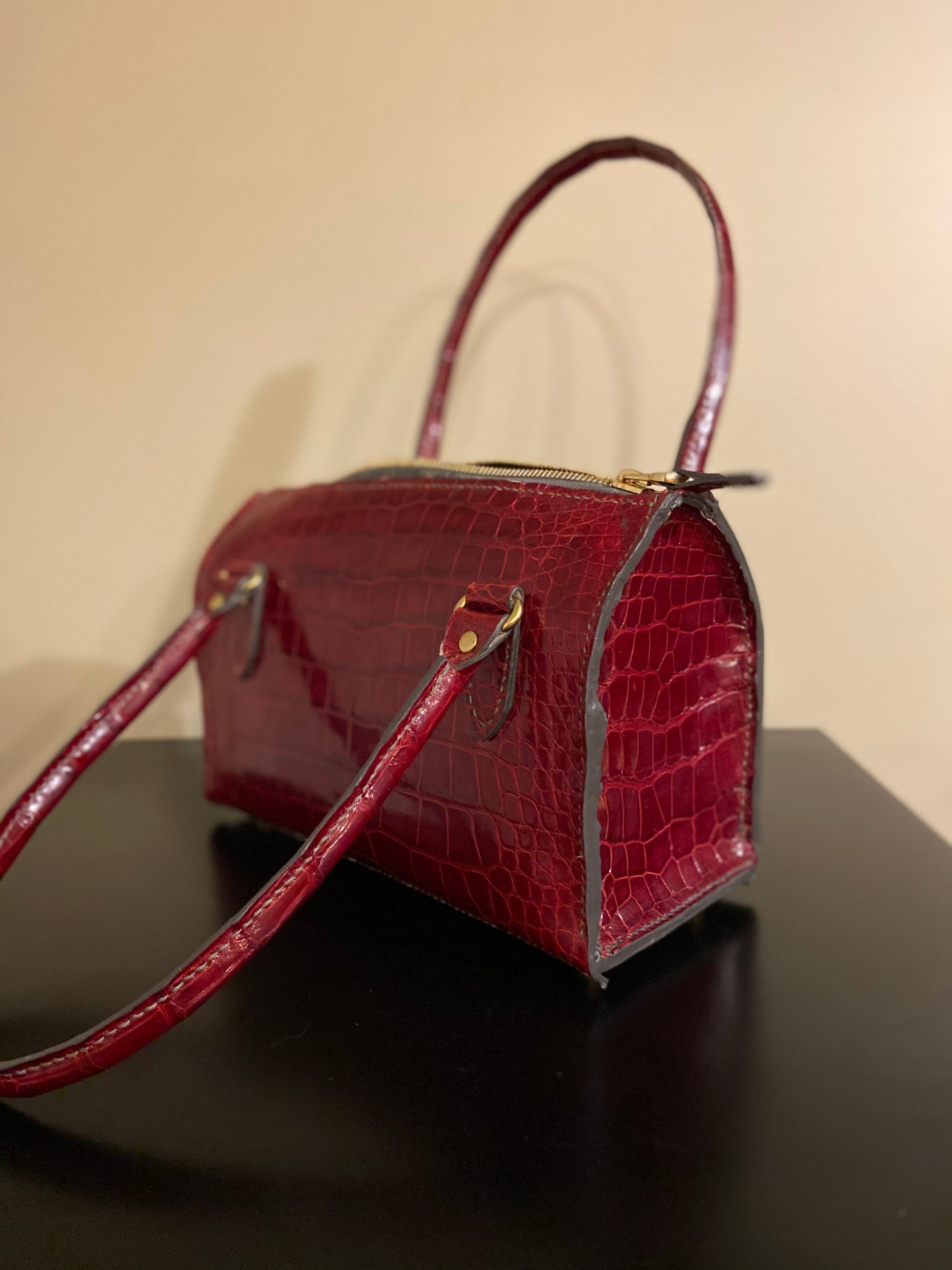 Cherry Alligator Jem Bag