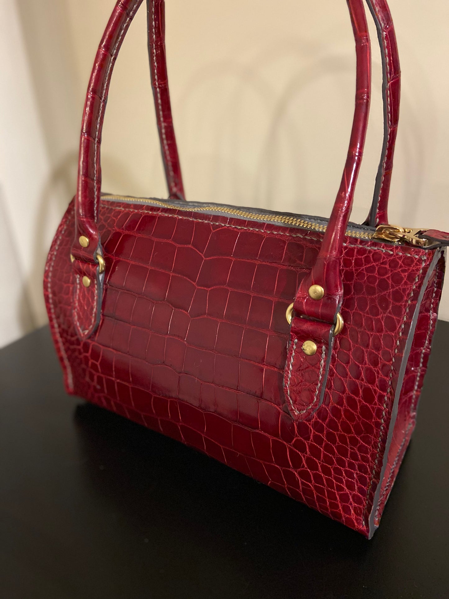 Cherry Alligator Jem Bag