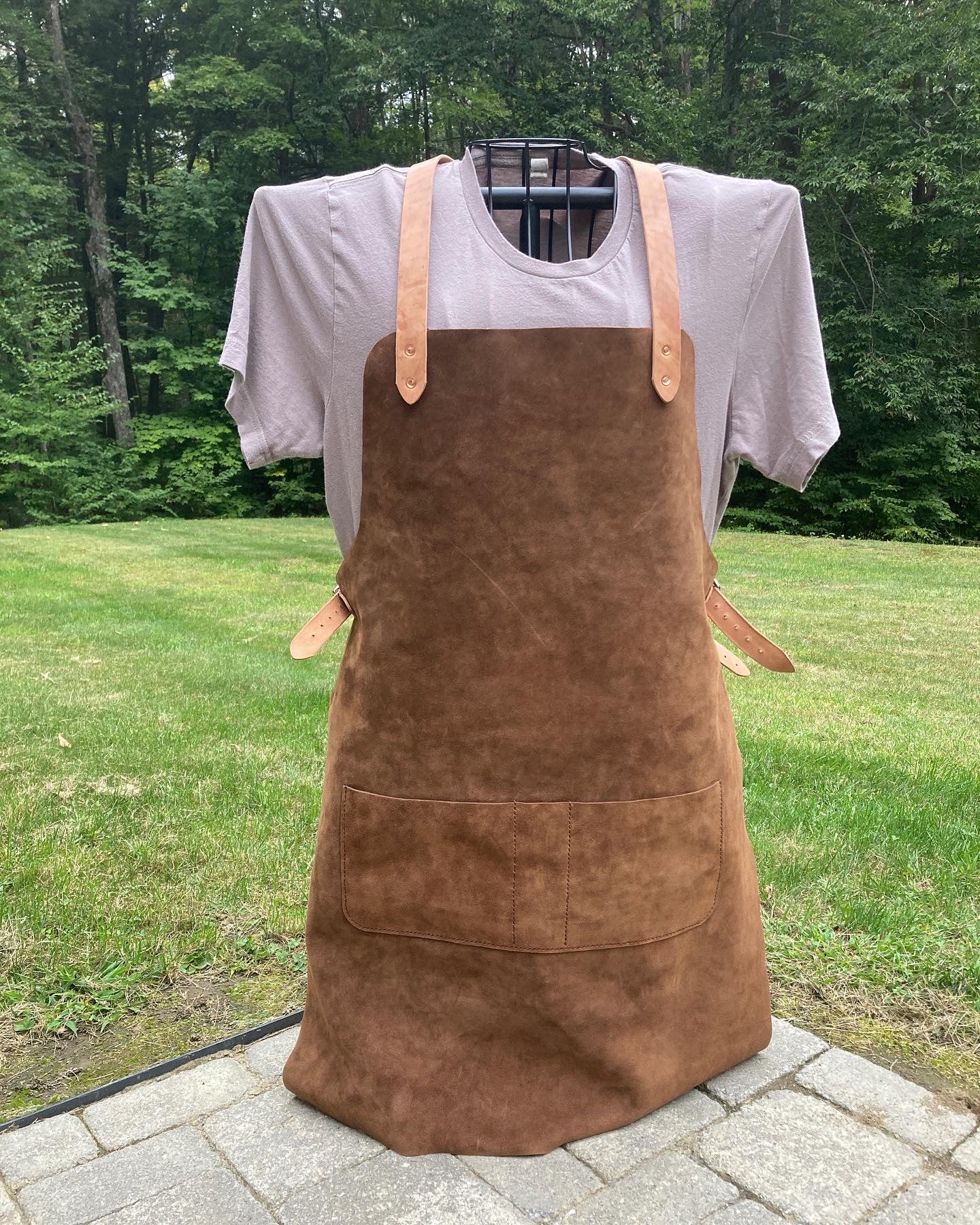 Waxed Suede Apron