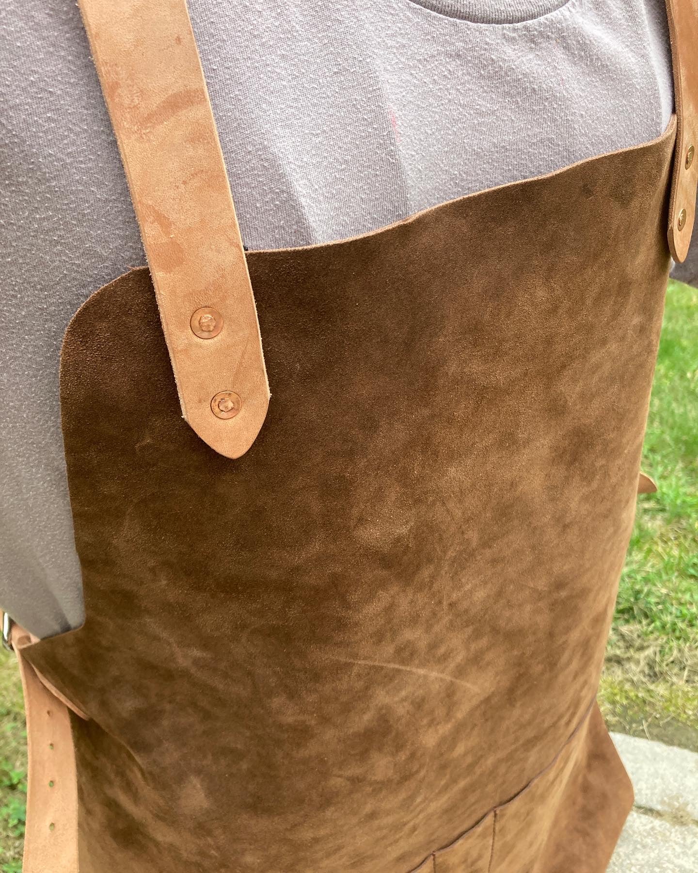 Waxed Suede Apron