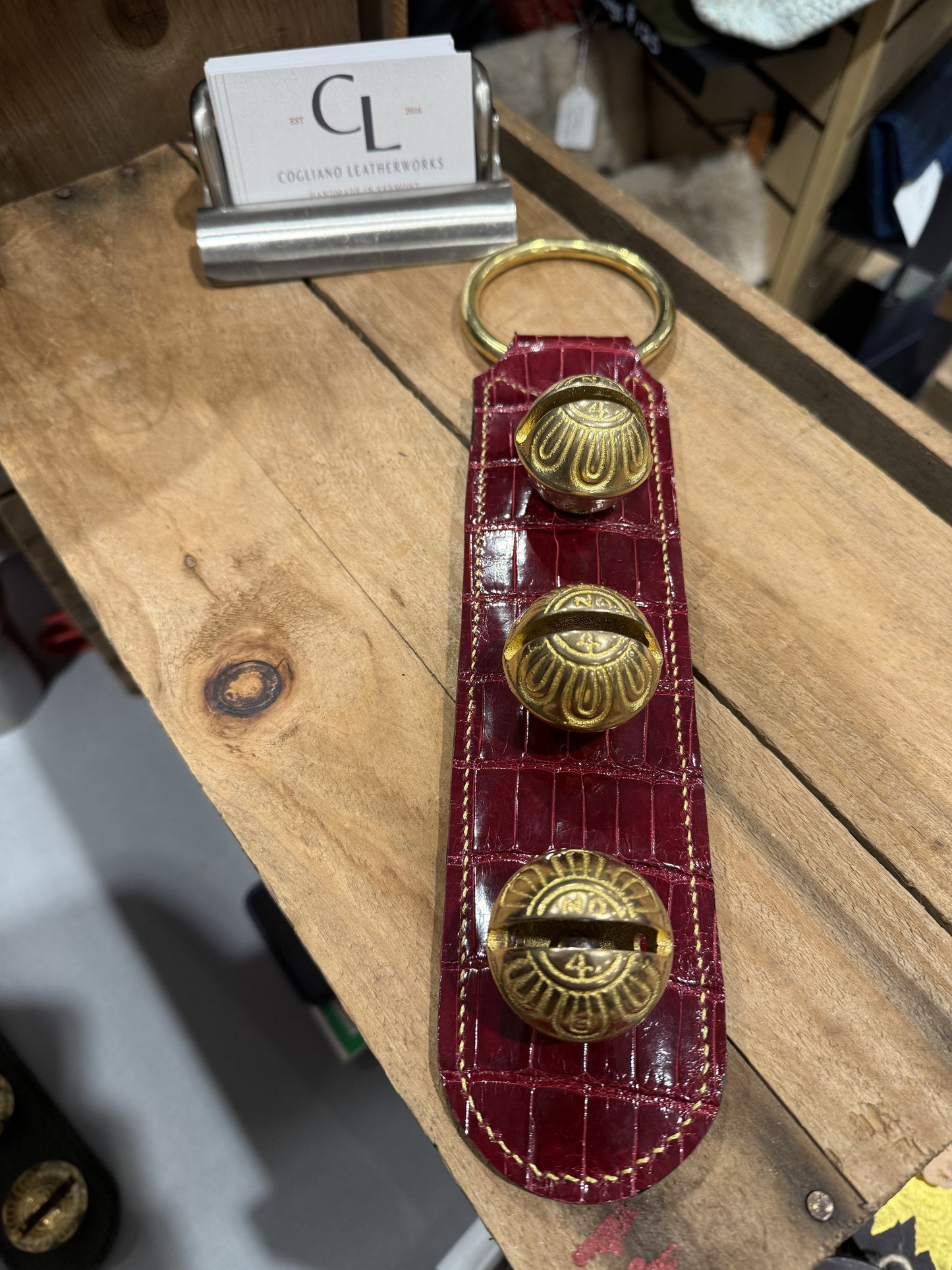 American Alligator Sleigh Bell Strap