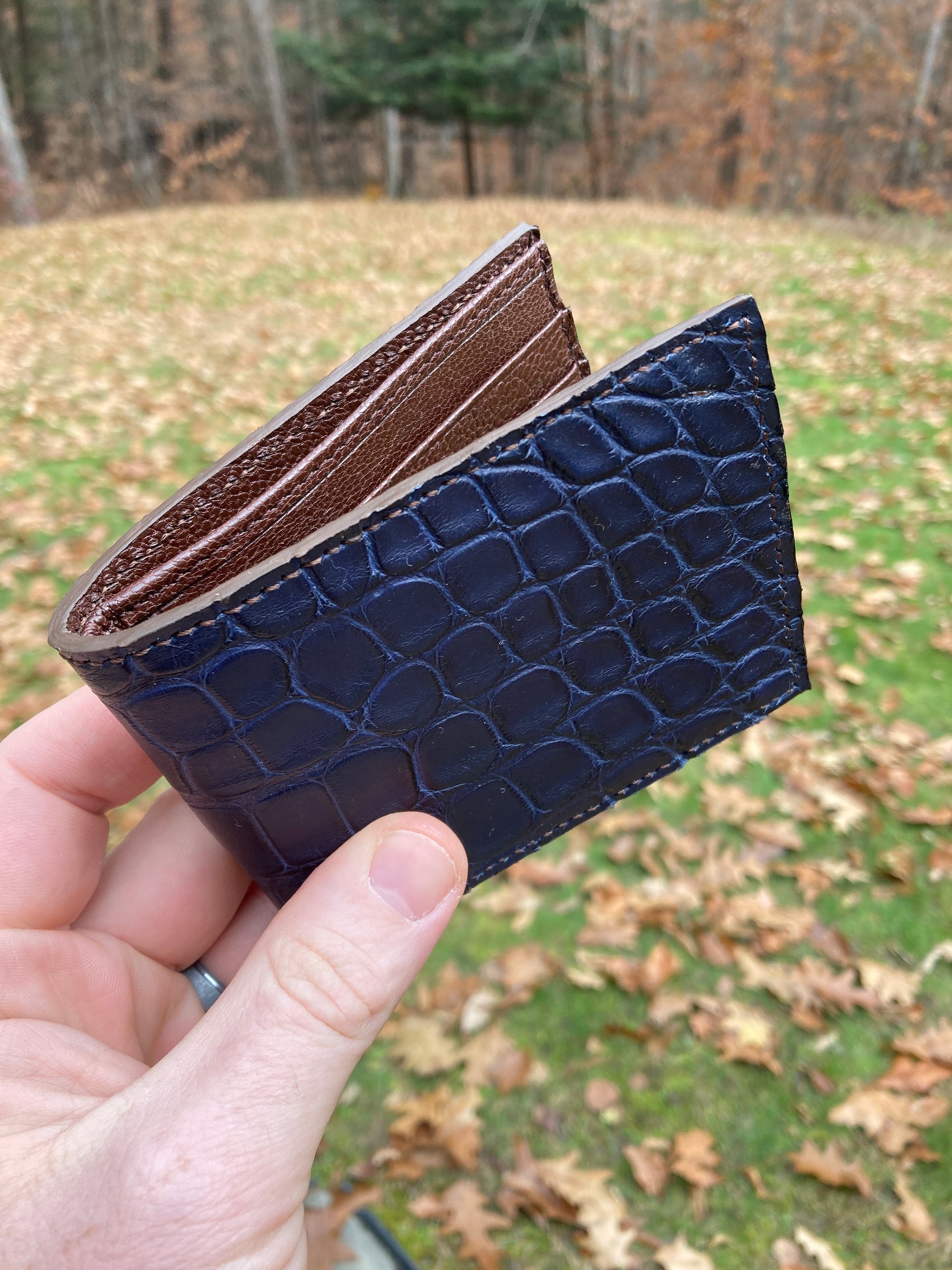 Alligator Bifold Wallet – Cogliano Leatherworks - Main Image