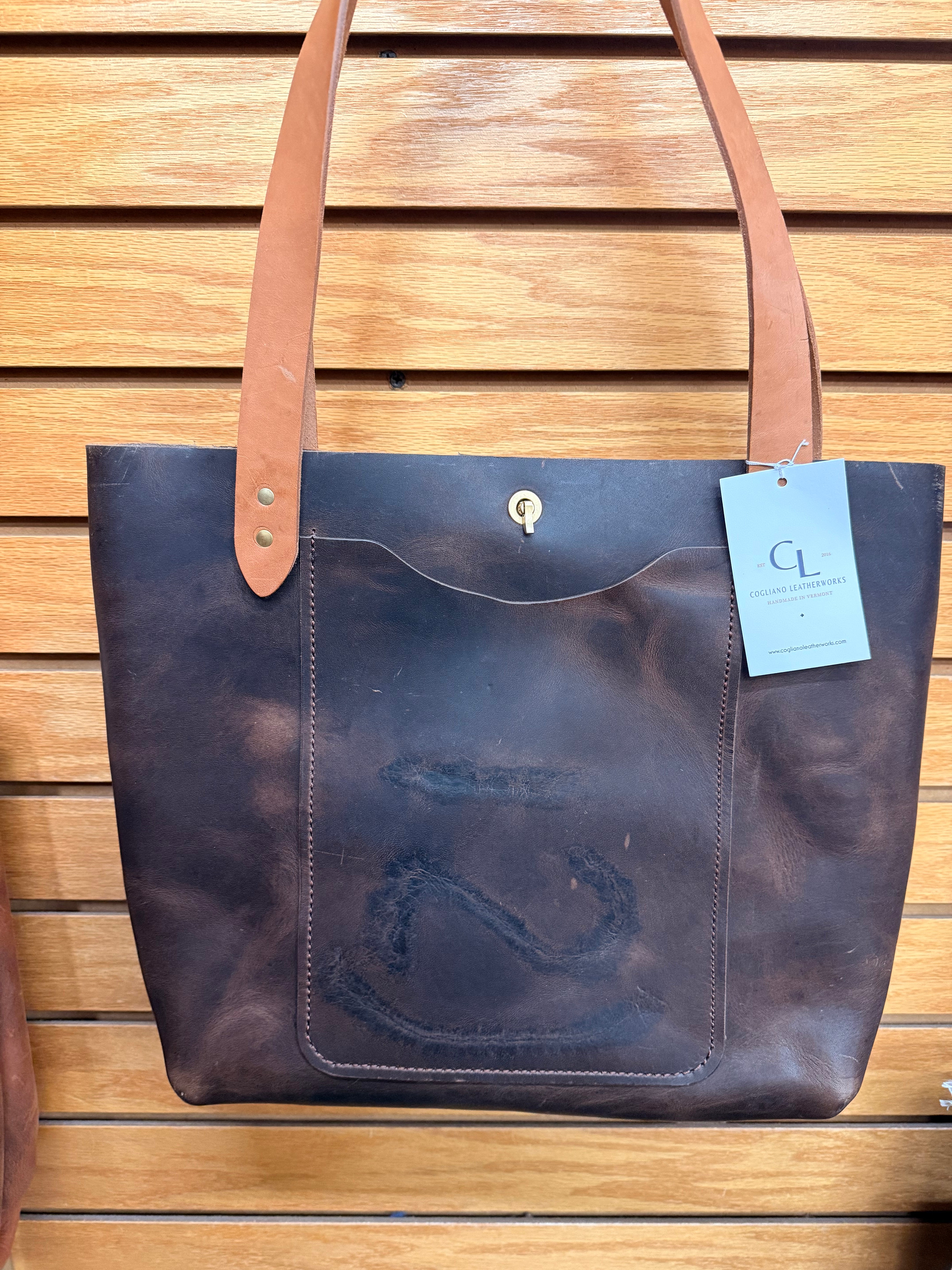 Branded Tote – Cogliano Leatherworks