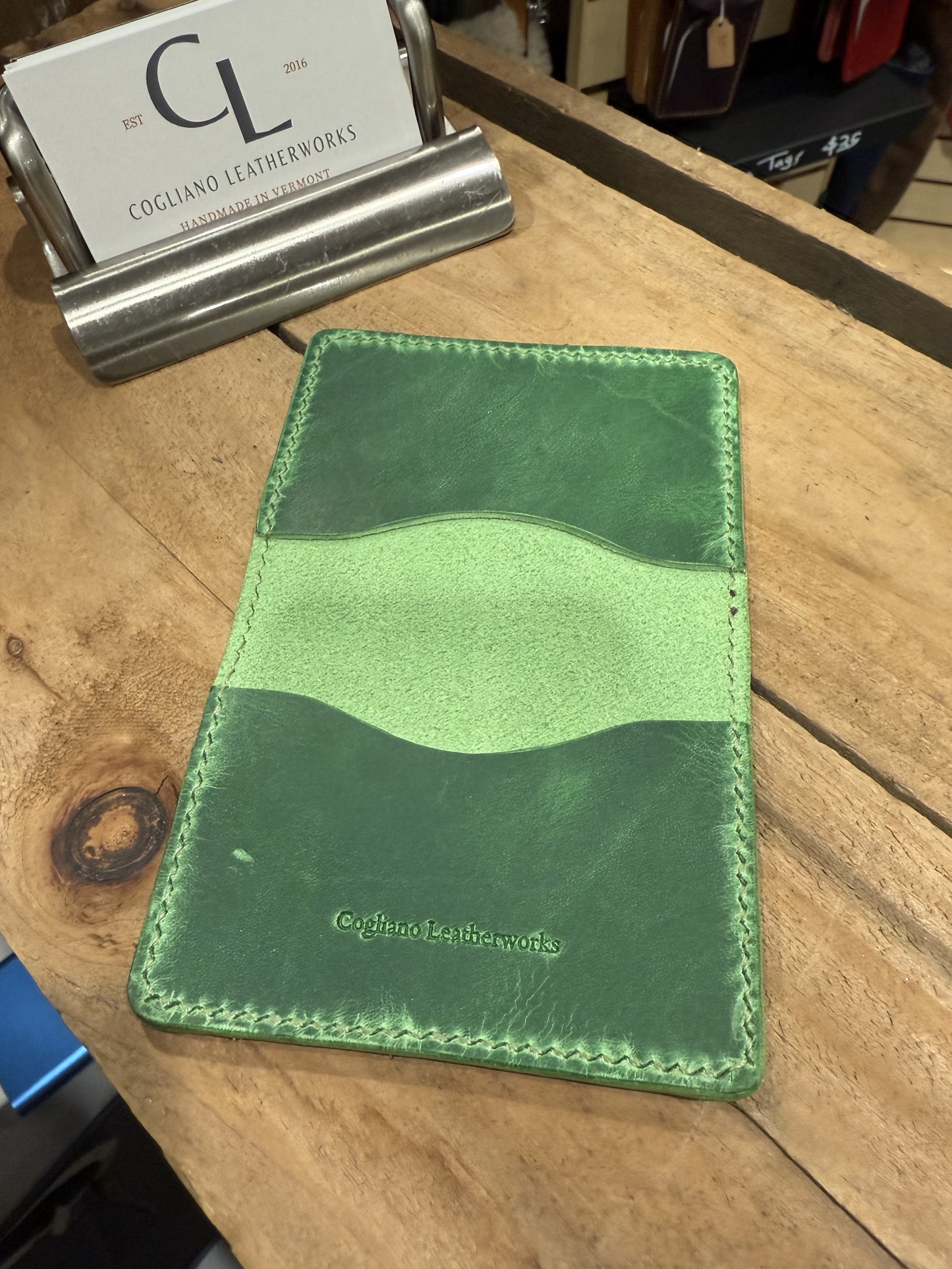 Minimalist leather card wallet
