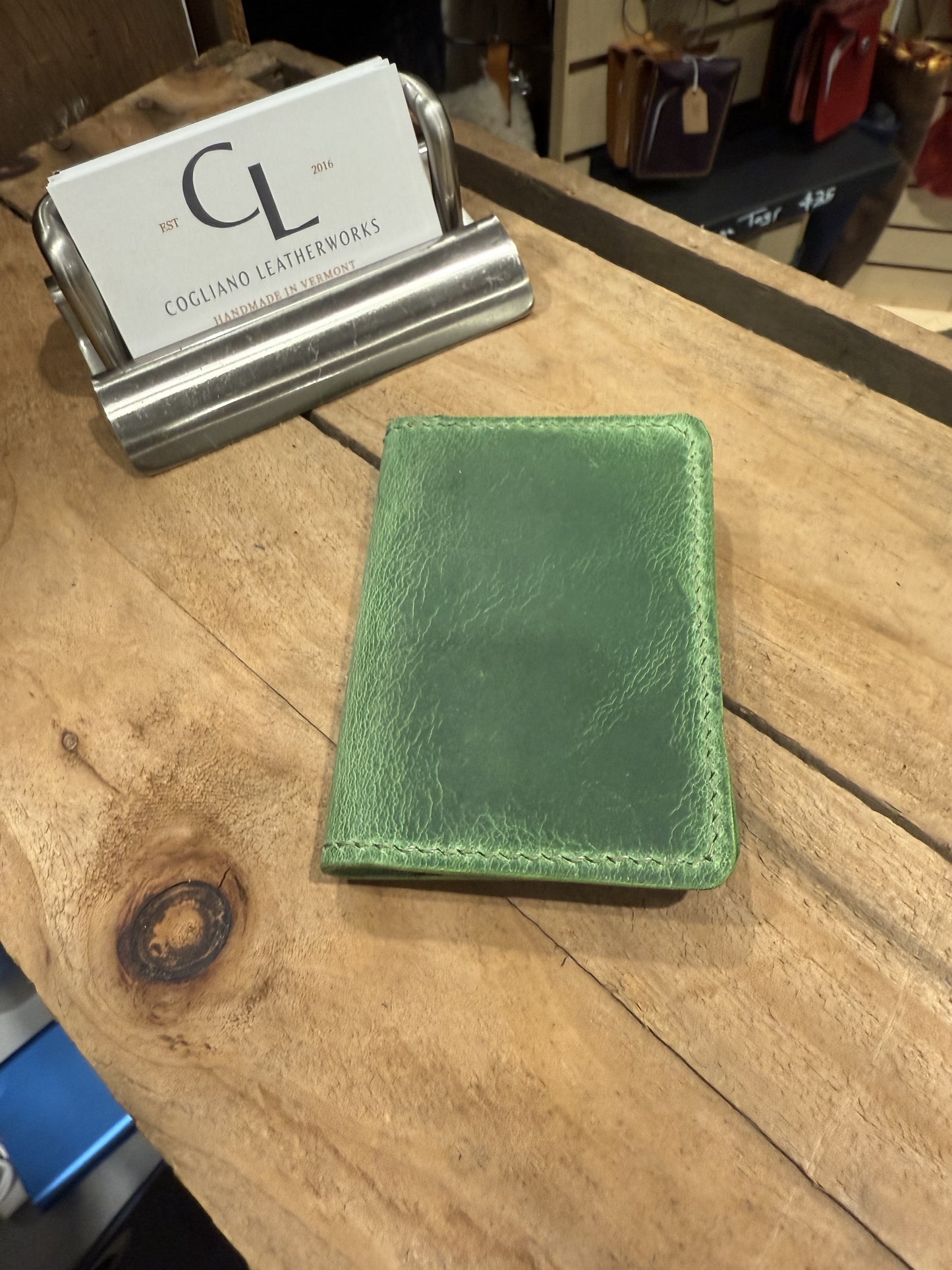 Minimalist leather card wallet