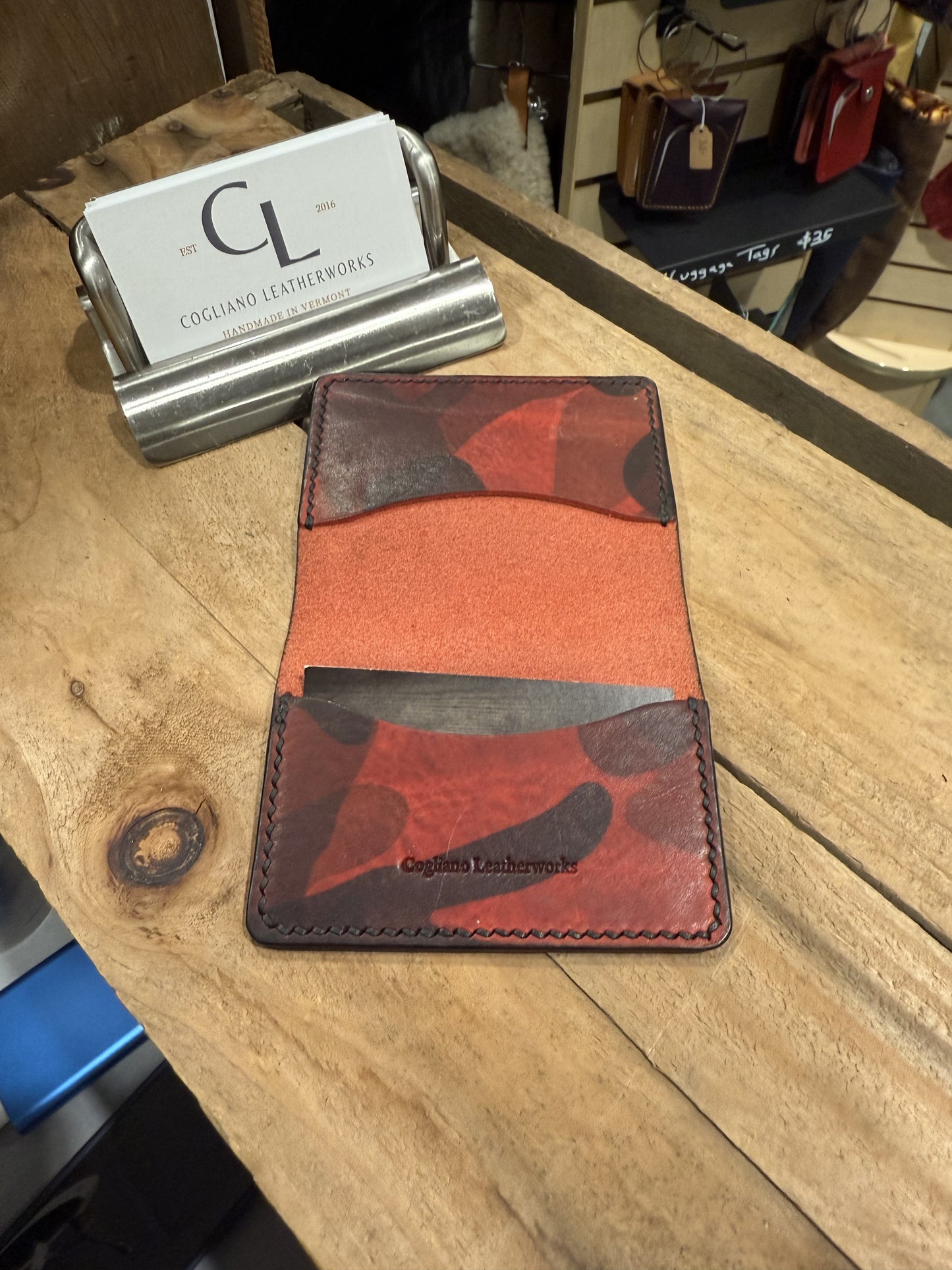Minimalist leather card wallet