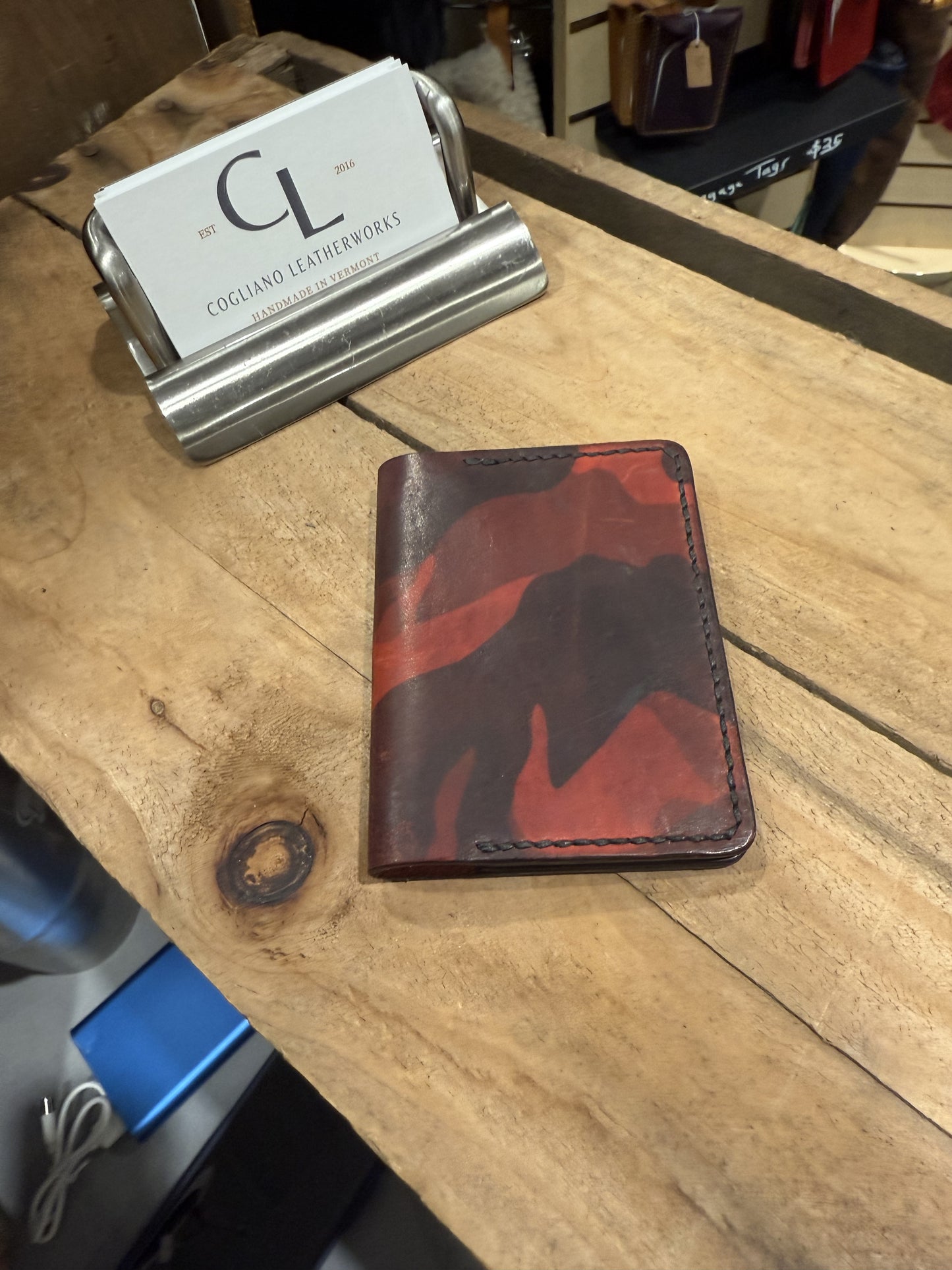 Minimalist leather card wallet