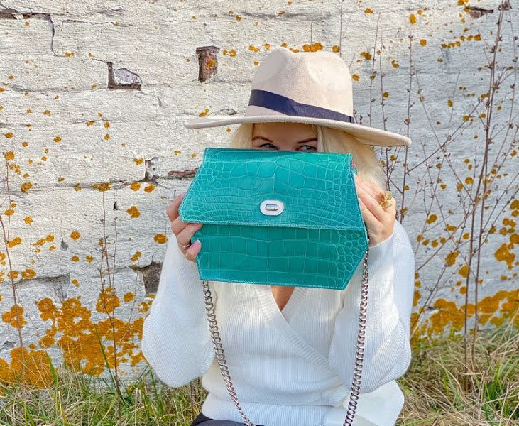 Tiffany Blue Alligator Handbag